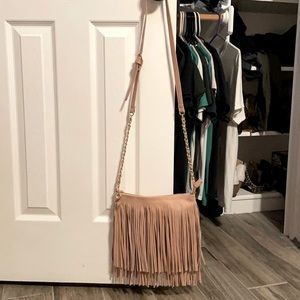 Fringe purse satchel